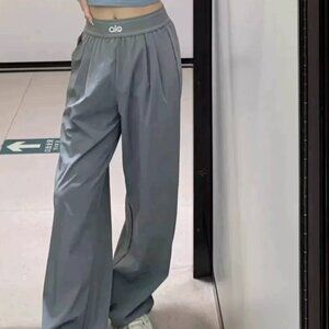 ALO Yoga Steel Grey Trousers (Regular Size) 😆😆Wide-leg Casual